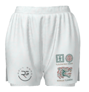 Women’s Aztec Warrior Fight Shorts – White Edition | Roll Gear