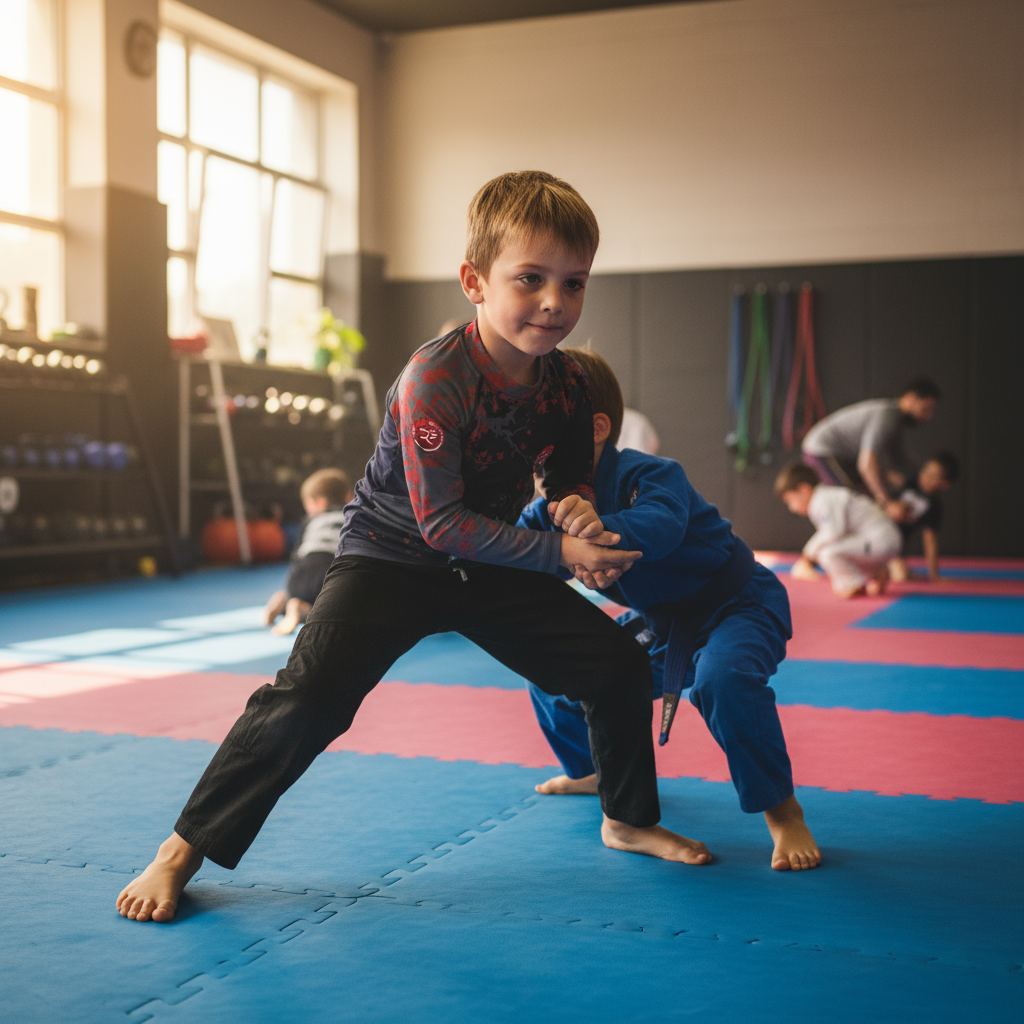 Warrior’s Spirit Rash Guard – Dark Edition (Kids Long Sleeve)