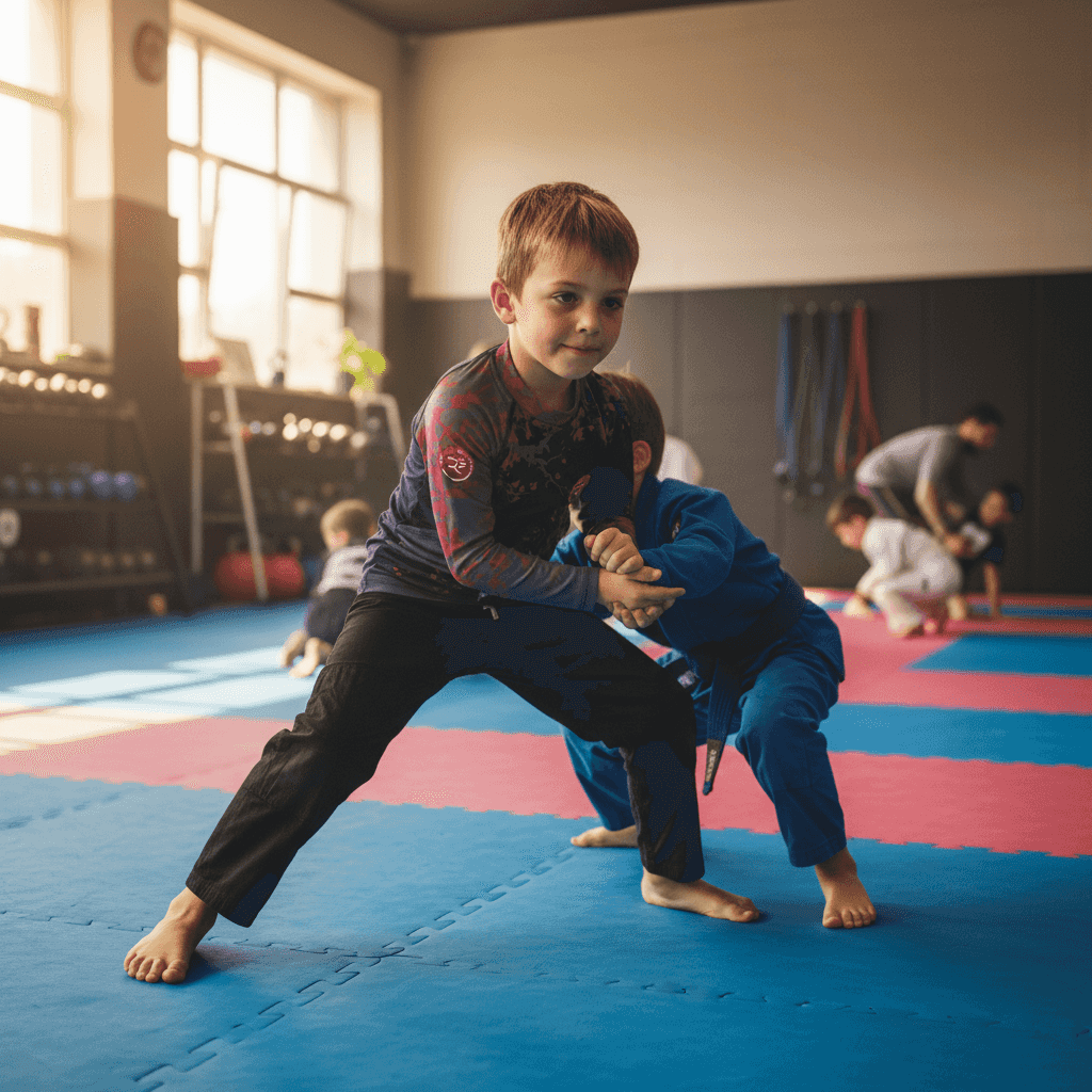 Warrior’s Spirit Rash Guard – Dark Edition (Kids Long Sleeve)