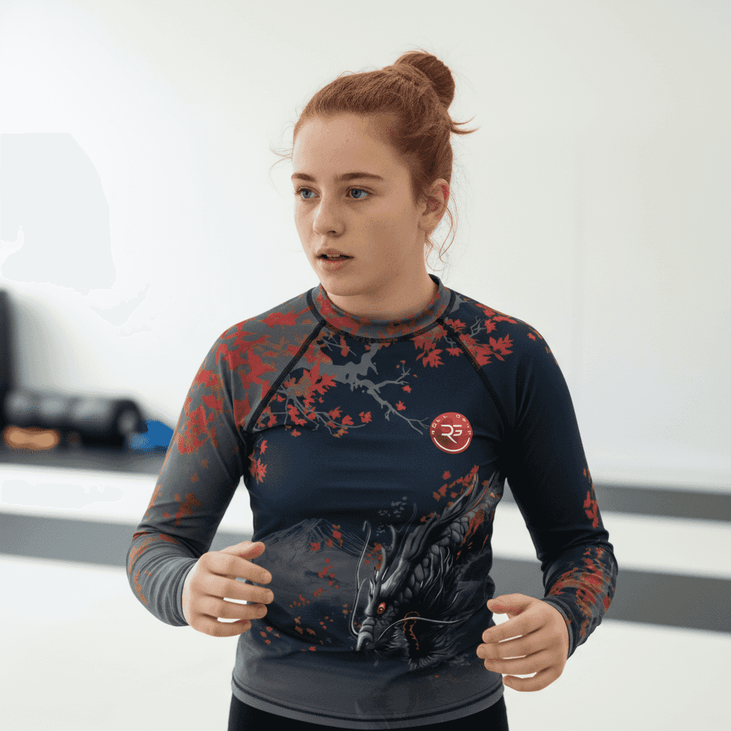 Warrior’s Spirit Rash Guard – Dark Edition (Youth Long Sleeve)