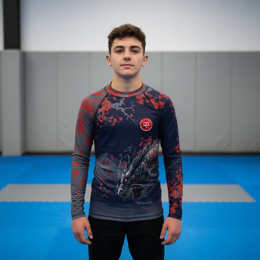 Warrior’s Spirit Rash Guard – Dark Edition (Youth Long Sleeve)