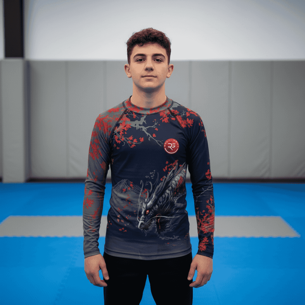 Warrior’s Spirit Rash Guard – Dark Edition (Youth Long Sleeve)