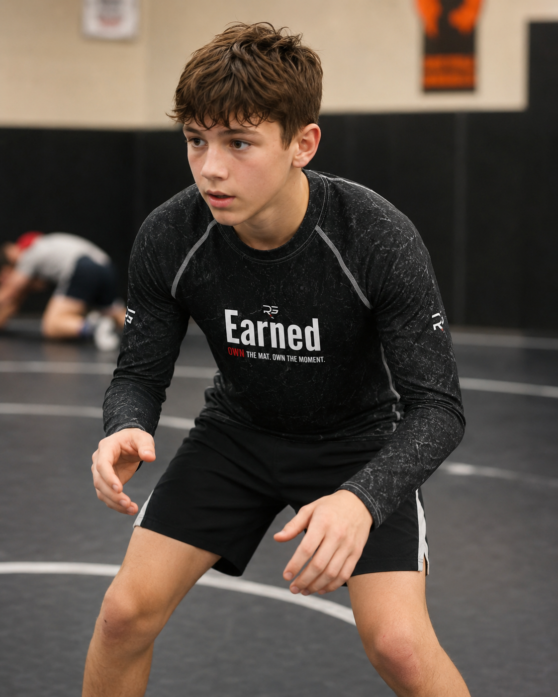 Earned Not Given Long Sleeve Rash Guard – Black – Youth | Roll Gear