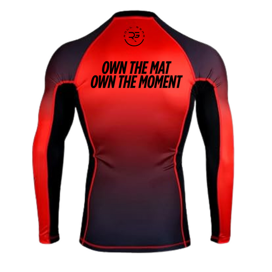 “Own the Moment” Long Sleeve Rash Guard-Red Series
