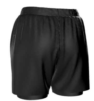 Unisex back black 2-in-1 athletic shorts with built-in compression liner and side slits for mobility. Designed for performance training, featuring a sleek, minimalist look, roll gear 