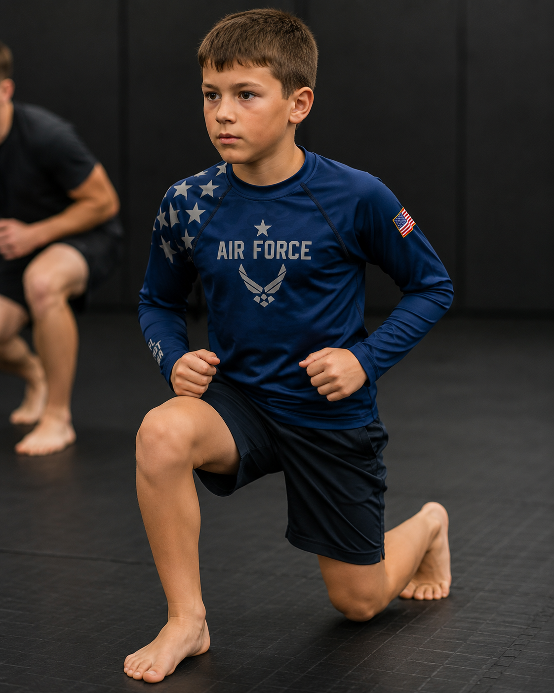 Youth Air Force Long Sleeve Rash Guard