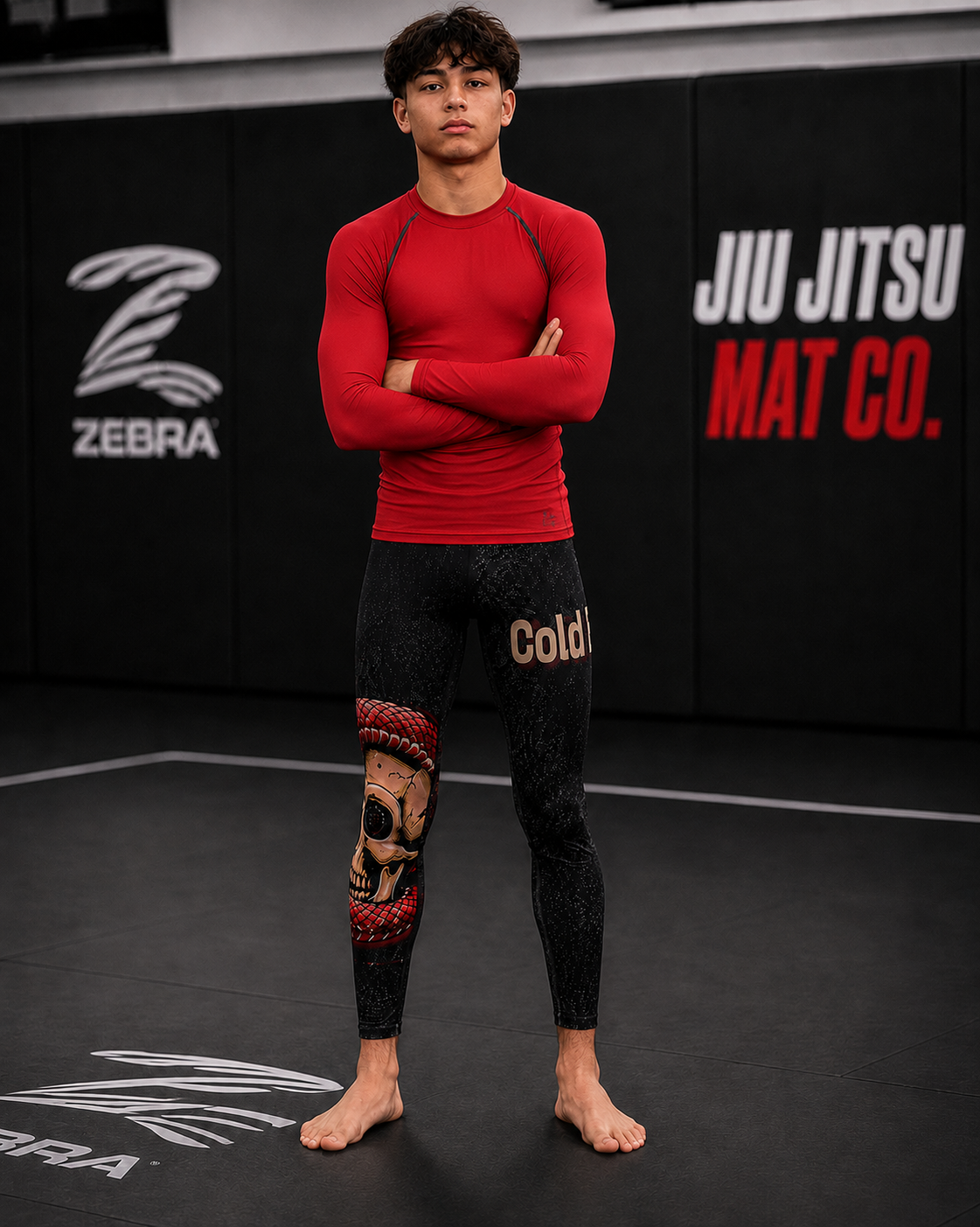 Cold Blooded Spats – Black Venom | Youth BJJ Compression Leggings | Roll Gear