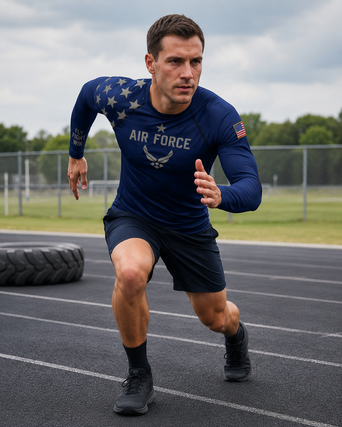 Men's Air Force Long Sleeve Rash Guard