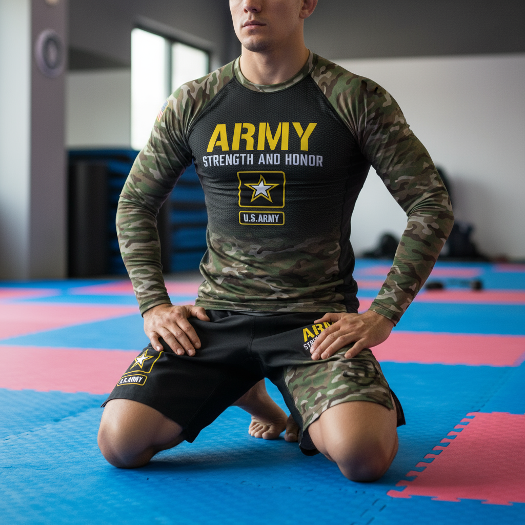 U.S. Army "Classic Camo" Rash Guard – Long Sleeve | Roll Gear