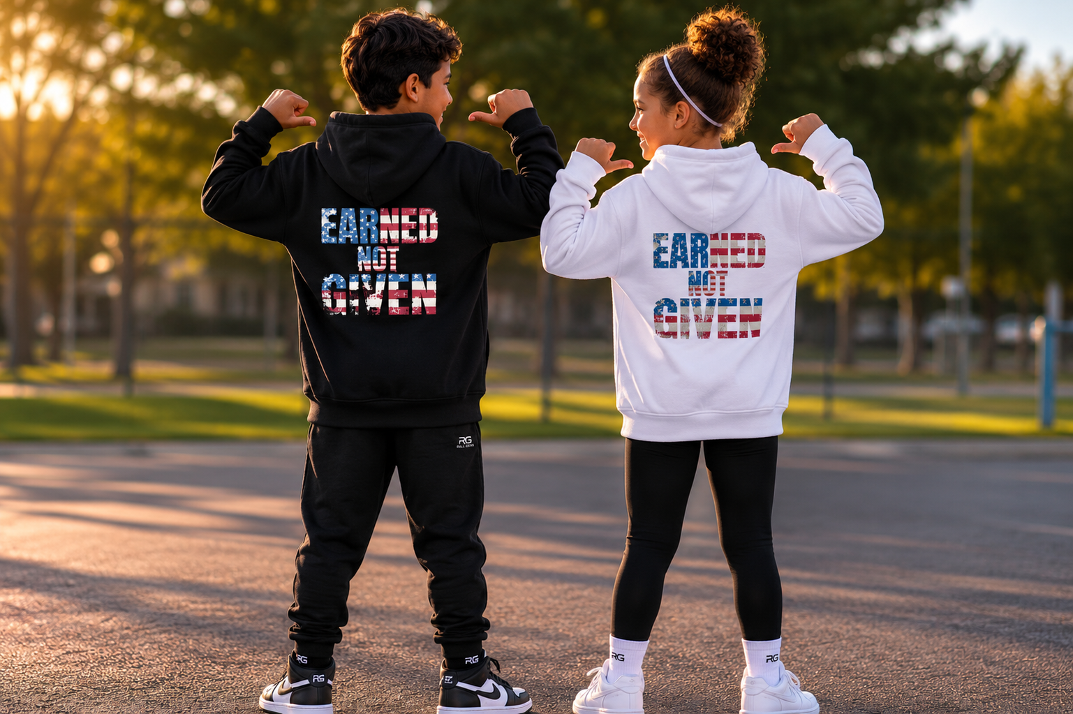 Kids Earned Not Given Performance Hoodie – USA Edition | Roll Gear