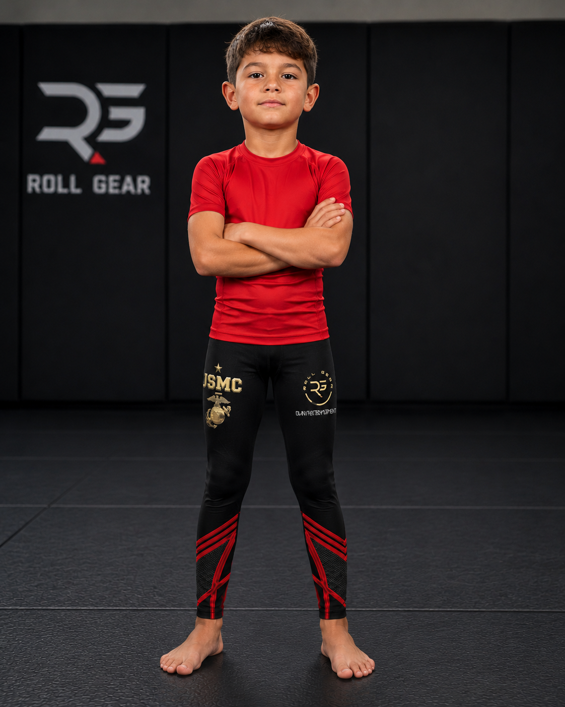 Kids Marines Dress Blues Compression Spats