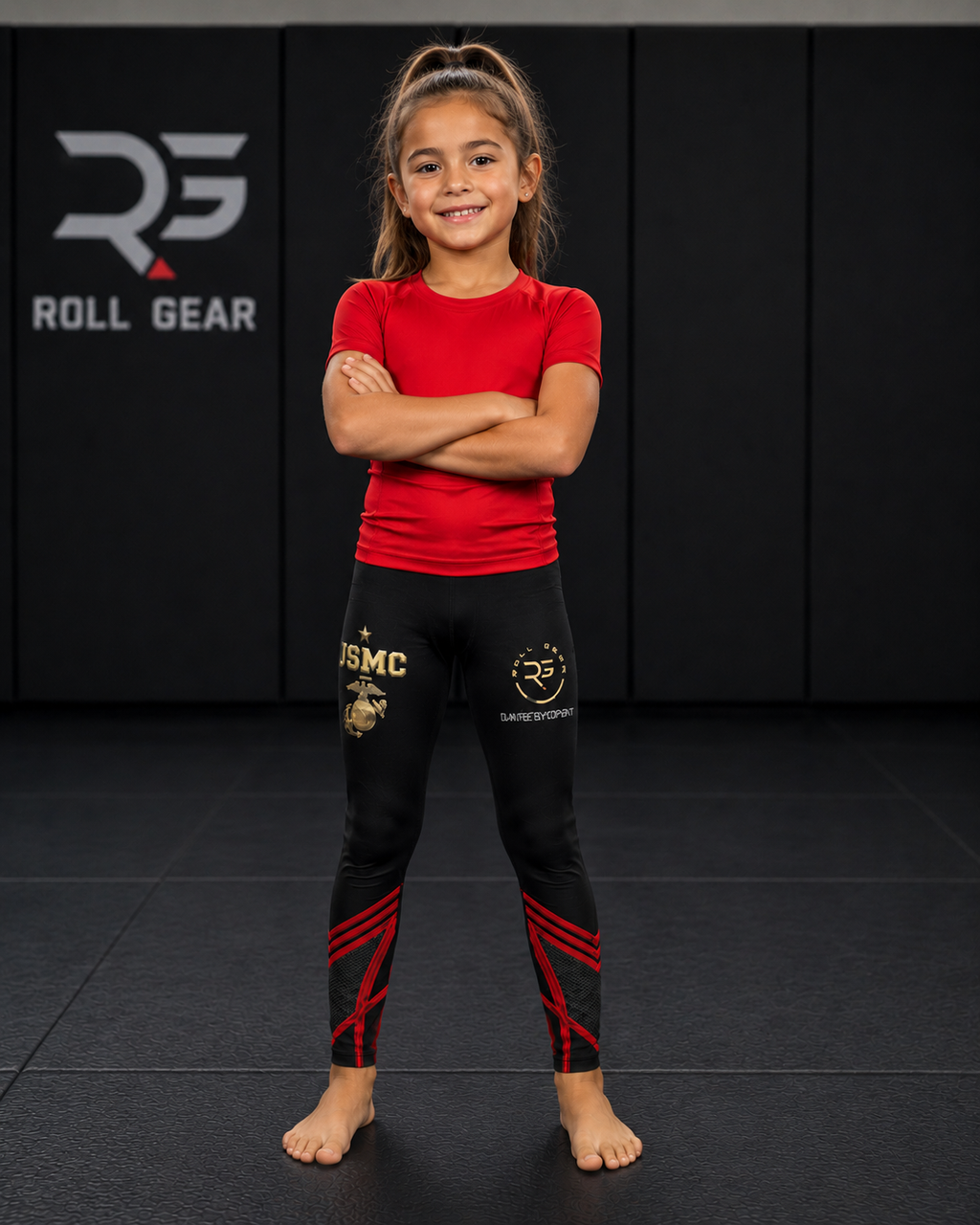 Kids Marines Dress Blues Compression Spats