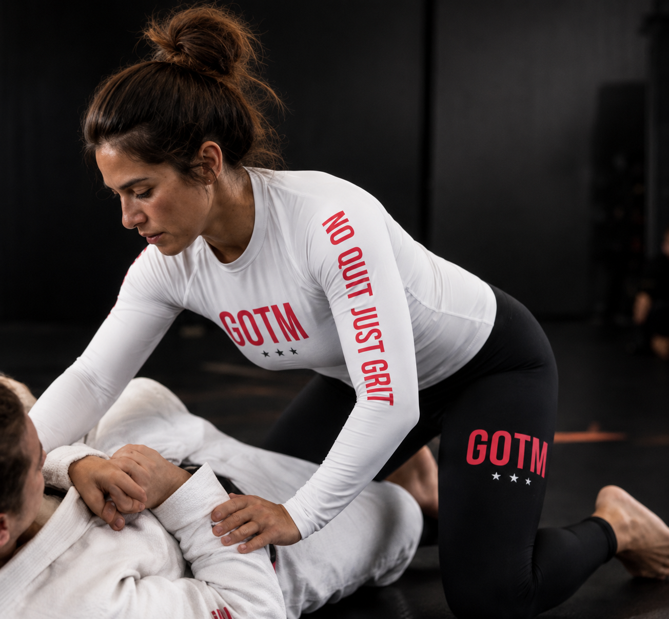 Women’s Girls on the Mat BJJ Rash Guard – White Edition