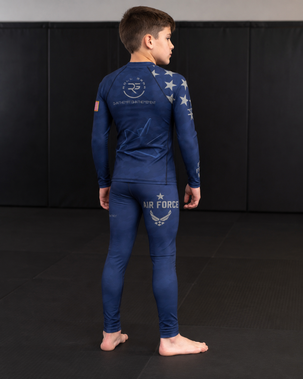 Youth Air Force Long Sleeve Rash Guard