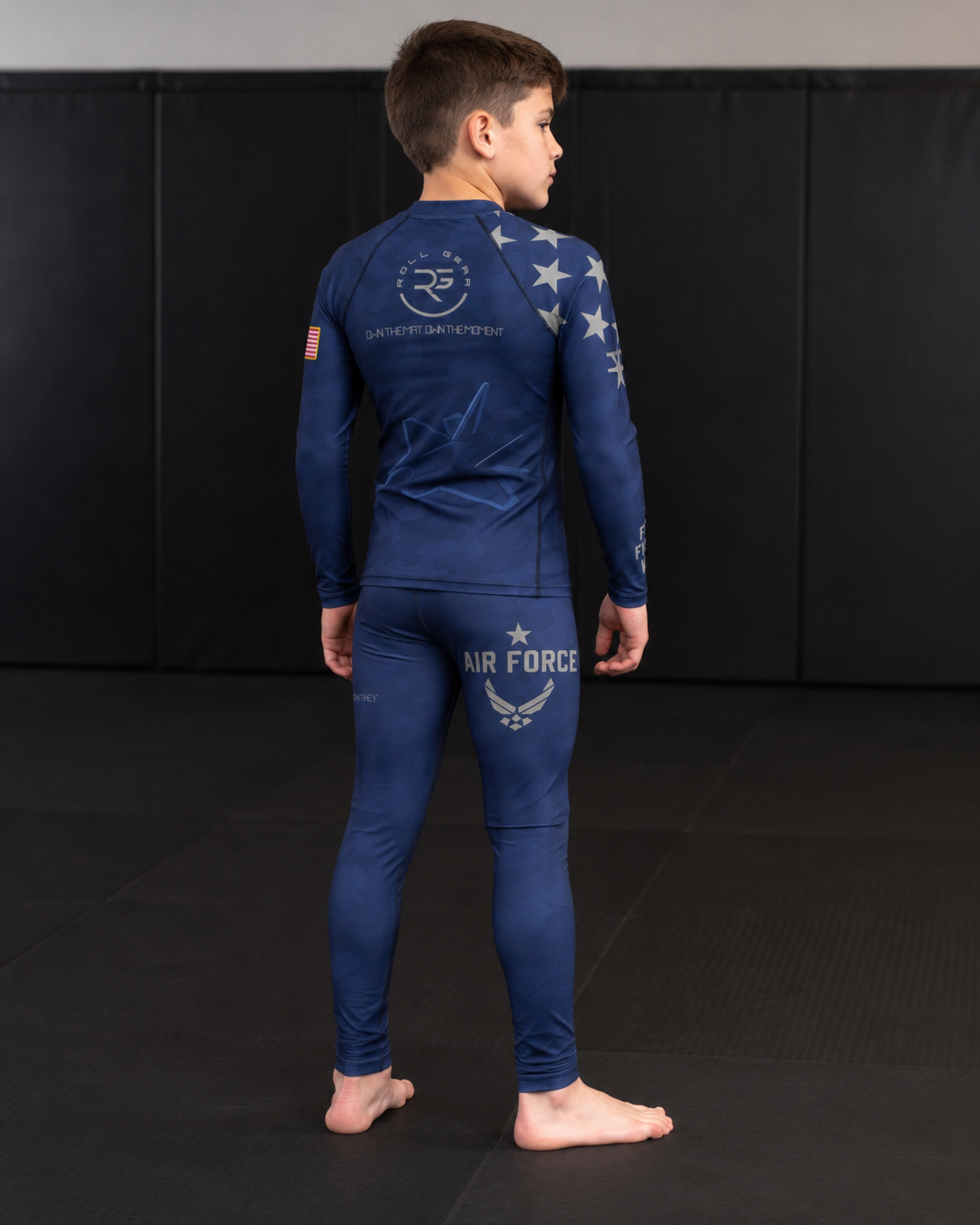 Youth Air Force Long Sleeve Rash Guard