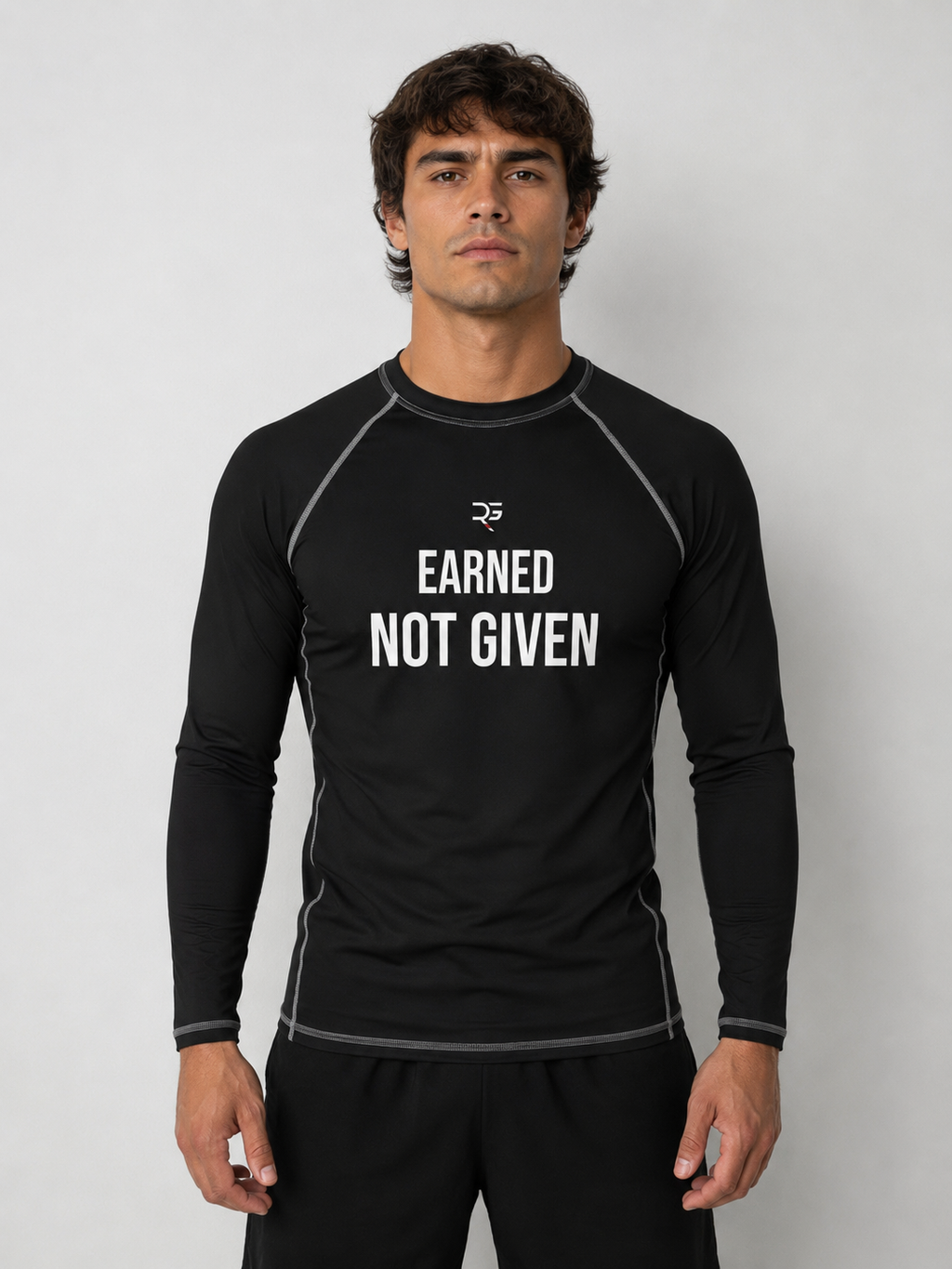 Excuses Don’t Burn Calories Long Sleeve Rash Guard – Black | Men’s | Roll Gear