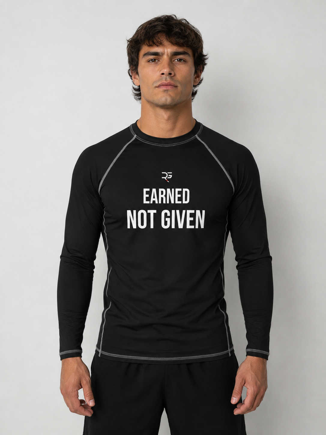 Excuses Don’t Burn Calories Long Sleeve Rash Guard – Black | Men’s | Roll Gear