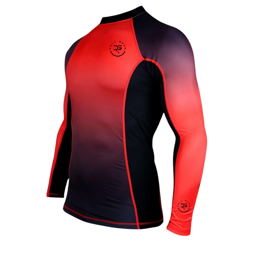 “Own the Moment” Long Sleeve Rash Guard-Red Series
