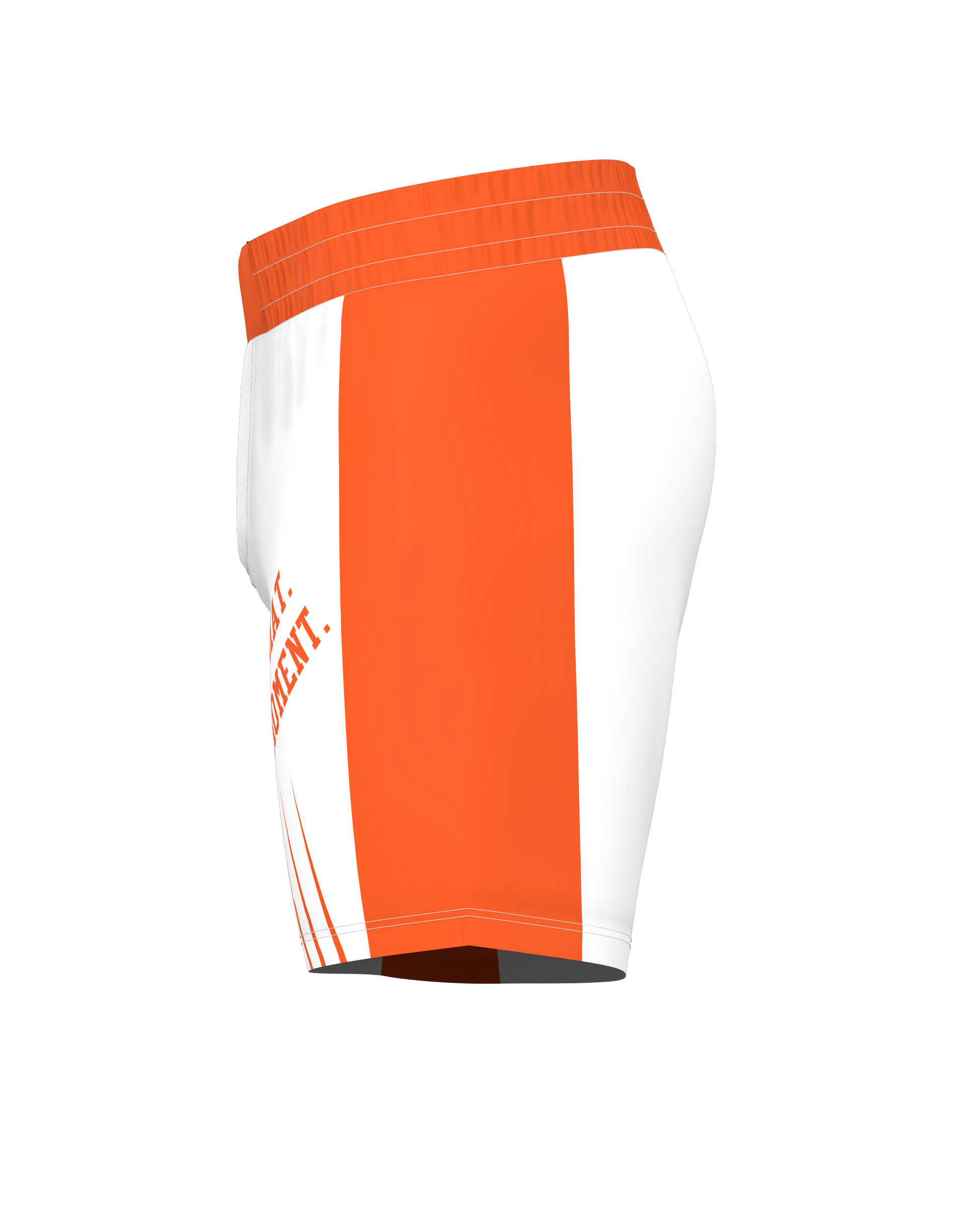 ROLL GEAR “OWN THE MAT” FIGHT SHORTS – ORANGE & WHITE
