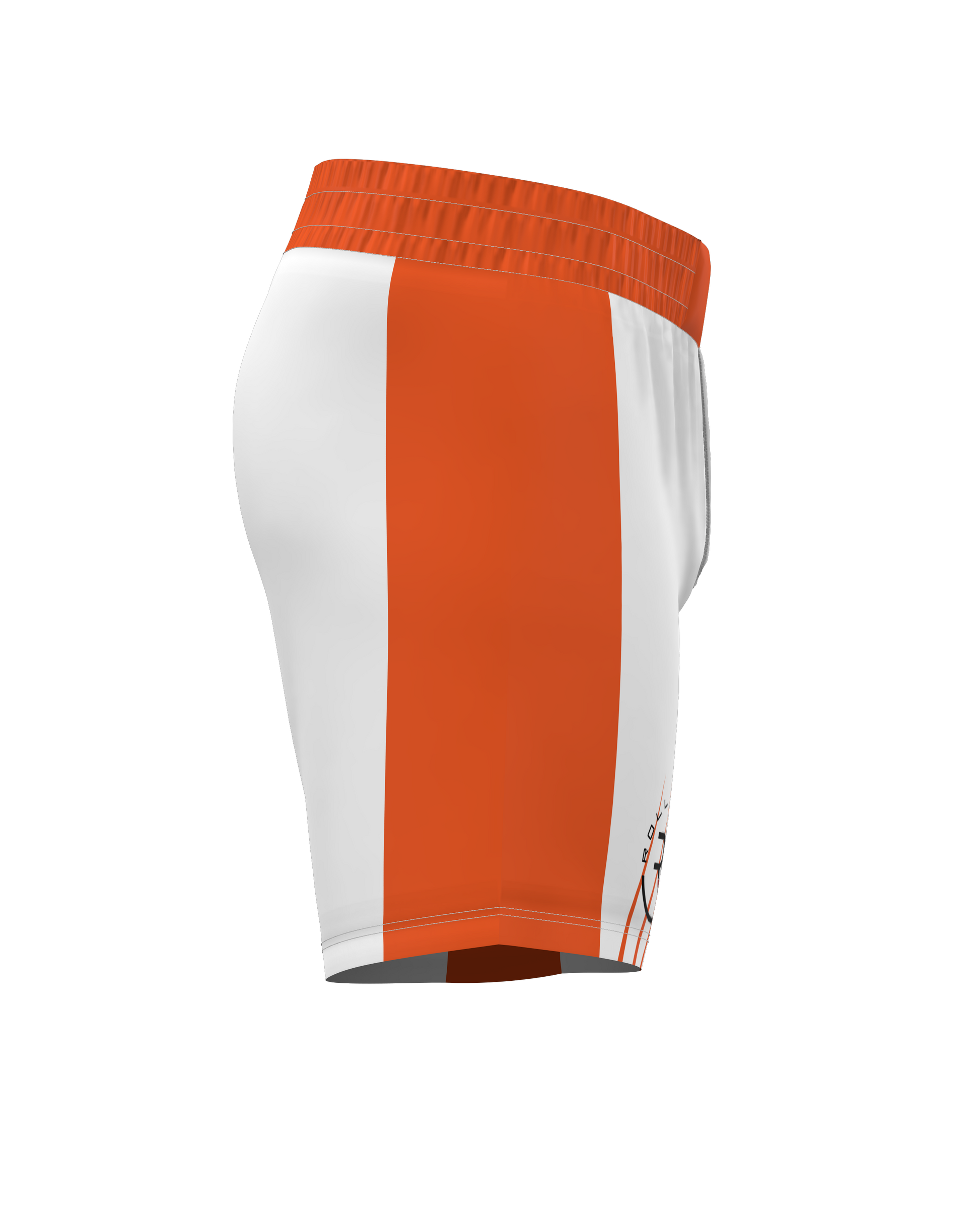 ROLL GEAR “OWN THE MAT” FIGHT SHORTS – ORANGE & WHITE