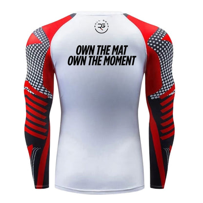 “Own the Moment” Long Sleeve Rash Guard – White Series