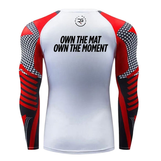 “Own the Moment” Long Sleeve Rash Guard – White Series