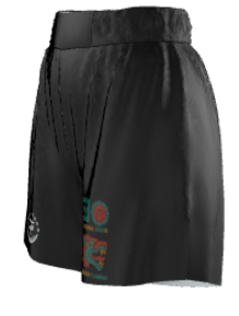 Left side view of Roll Gear Aztec Men’s MMA and BJJ Training Shorts