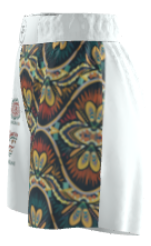 Aztec Tribal Warrior Men’s Fight Shorts – White Edition | Roll Gear