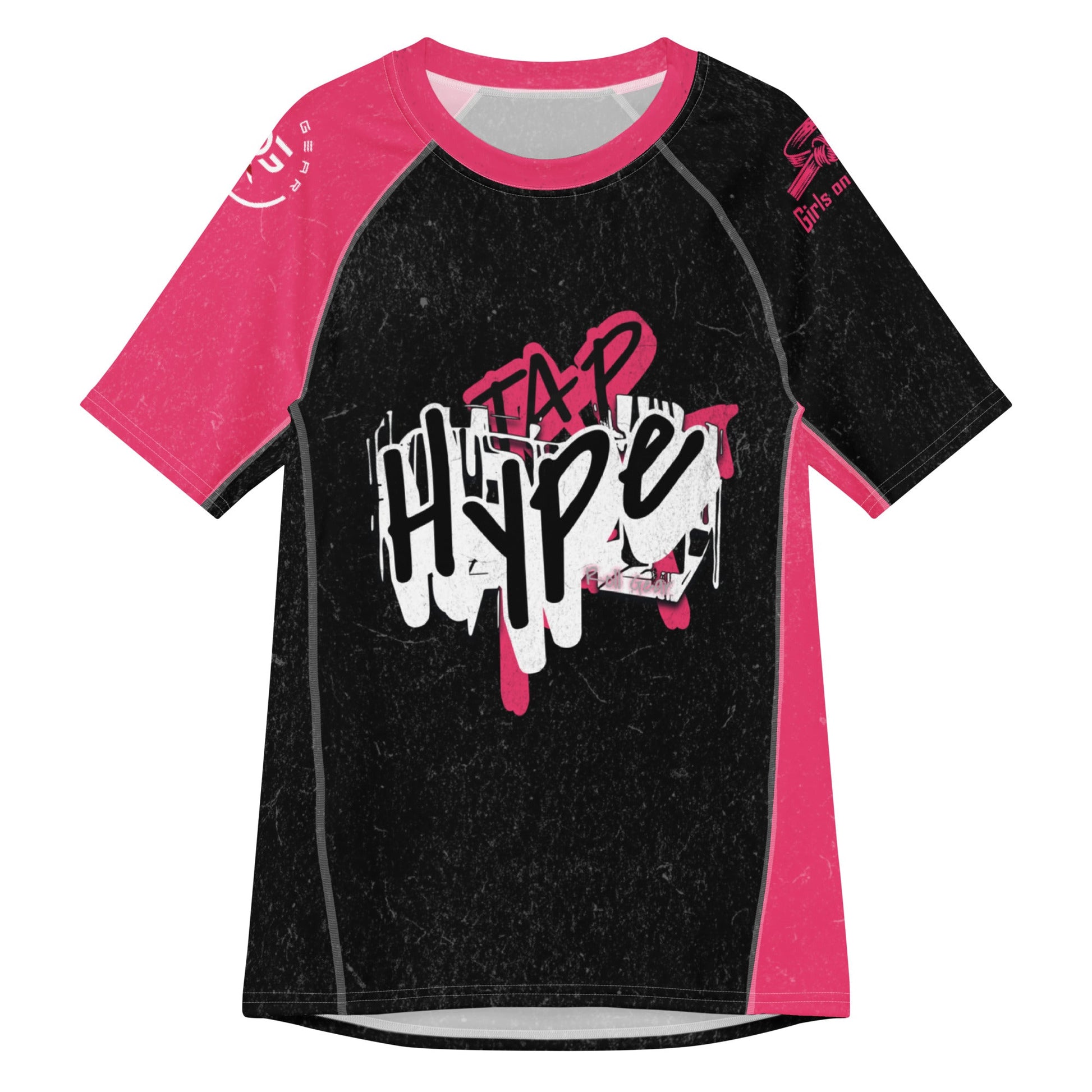 Tap Hype – Pink Edition Short-Sleeve BJJ Rash Guard