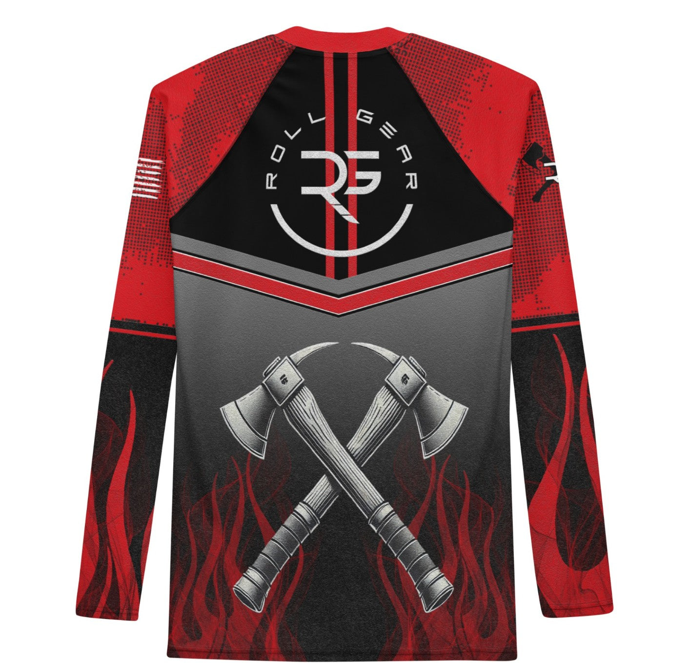 Fire Department rash guard – tactical black long sleeve compression shirt for grappling, BJJ, and training

