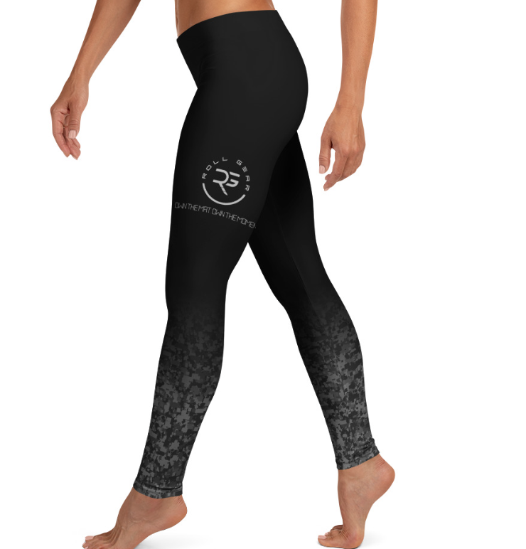 Athlete wearing SWAT BJJ spats during no-gi training session