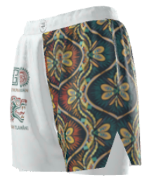 Women’s White Tribal Warrior Combat Sports Shorts by Roll Gear