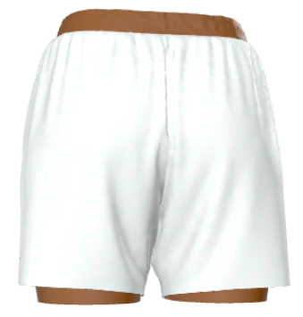 Women’s brown BJJ ranked 2-in-1 shorts with wave design and Roll Gear logo – compression-lined grappling shorts built for strength, movement, and advanced Brazilian Jiu-Jitsu performance