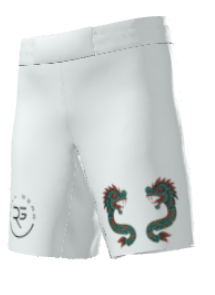 Left side view of Roll Gear Youth White Aztec Training Shorts