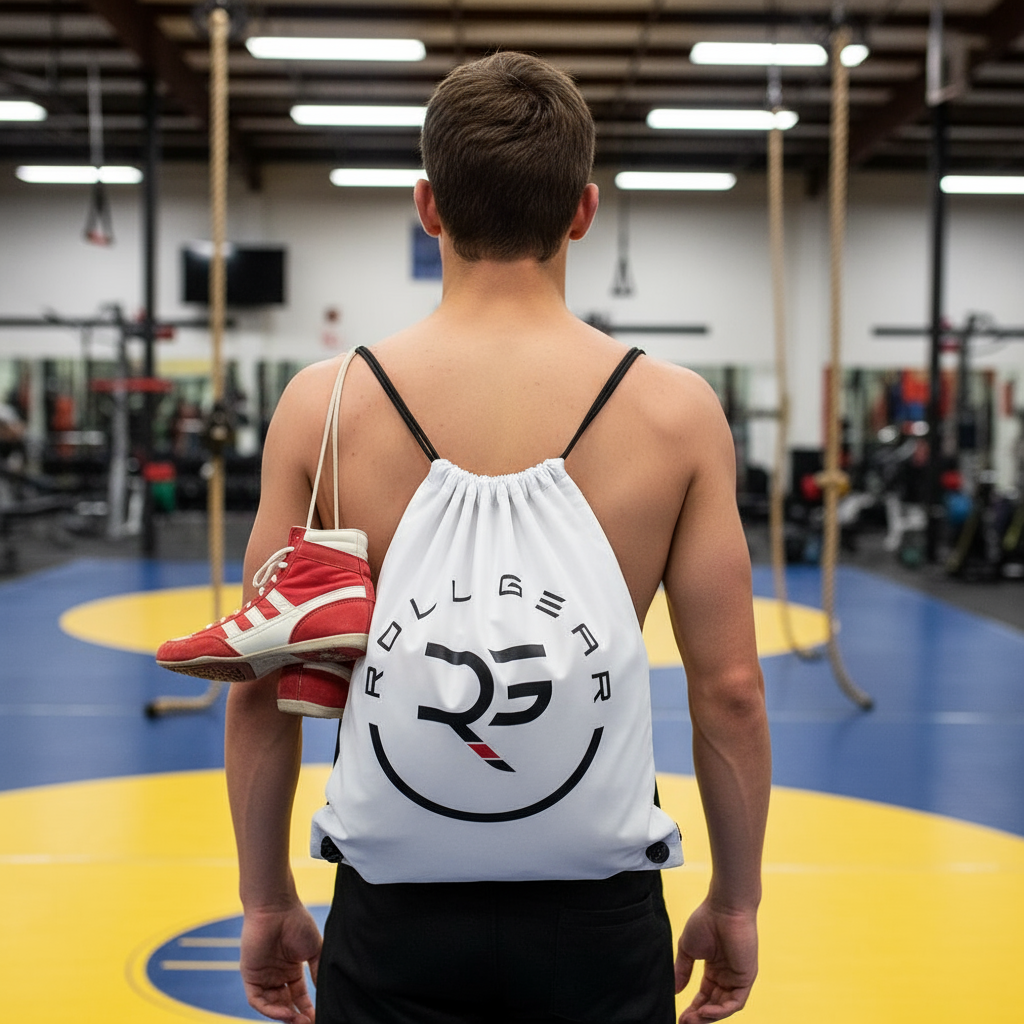 Durable Roll Gear Drawstring Bag for Gym & Travel