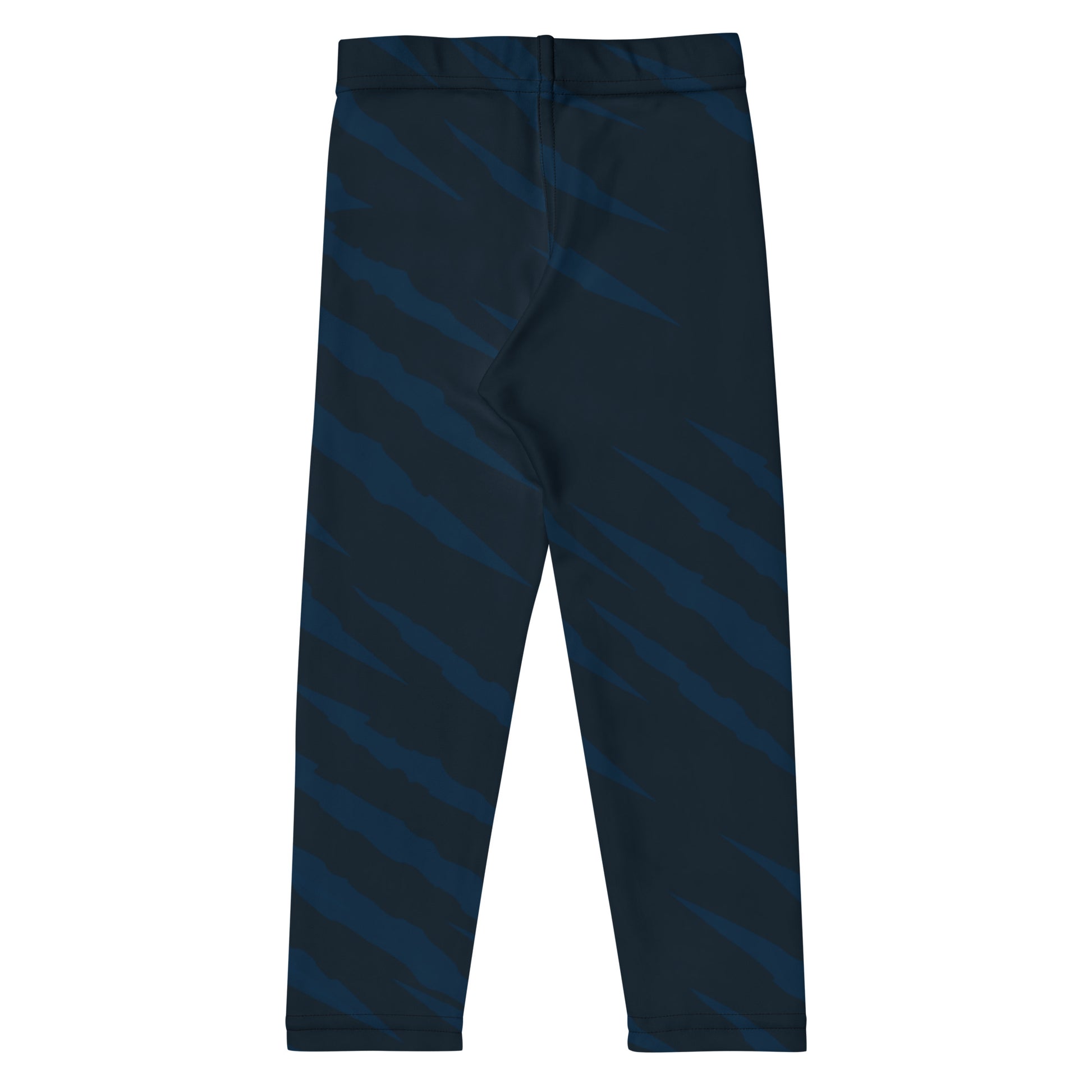 Kids lion-themed spats with navy and gold color design, made for Brazilian Jiu-Jitsu and grappling athletes

