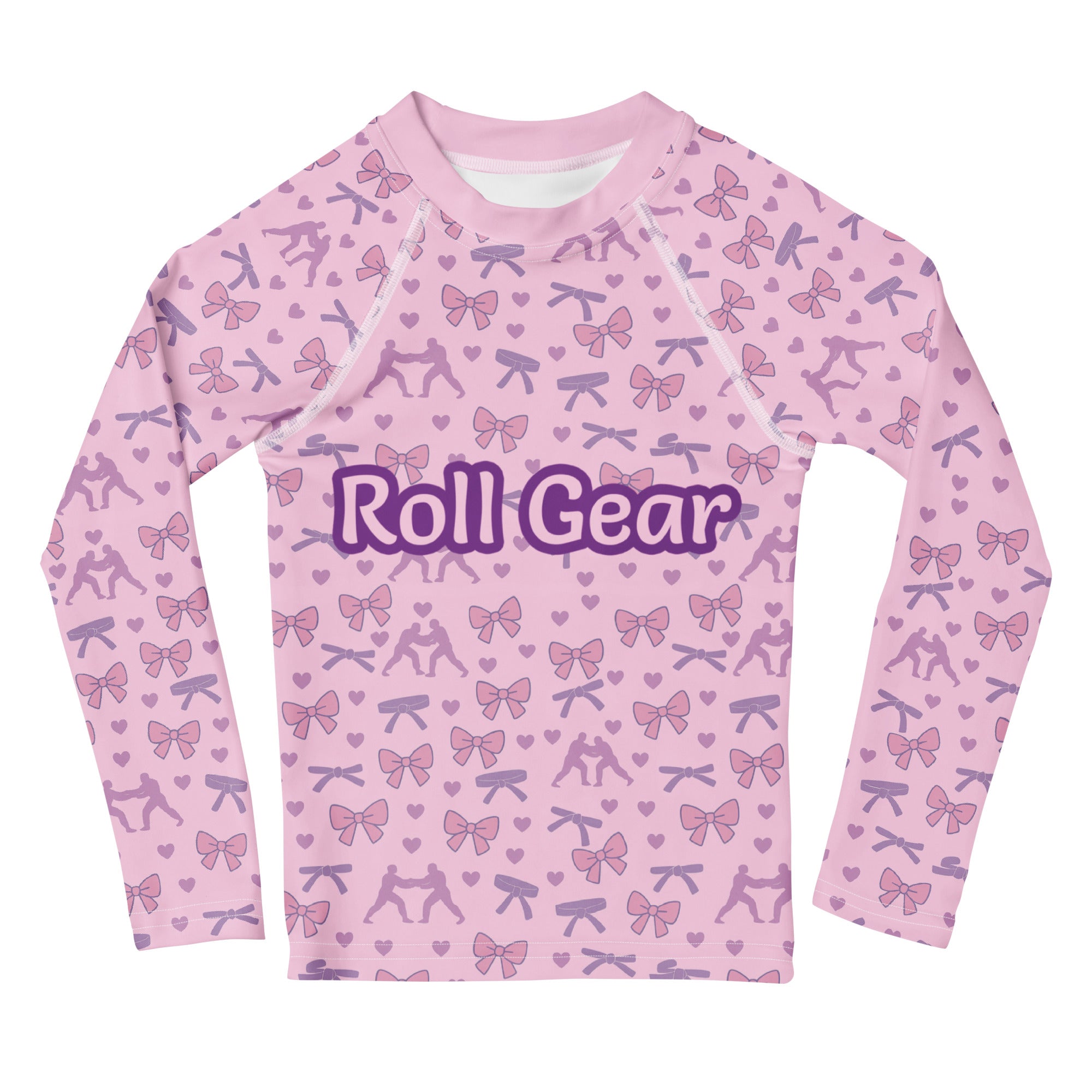 Bows, Belts, Armbars Kids Rash Guard