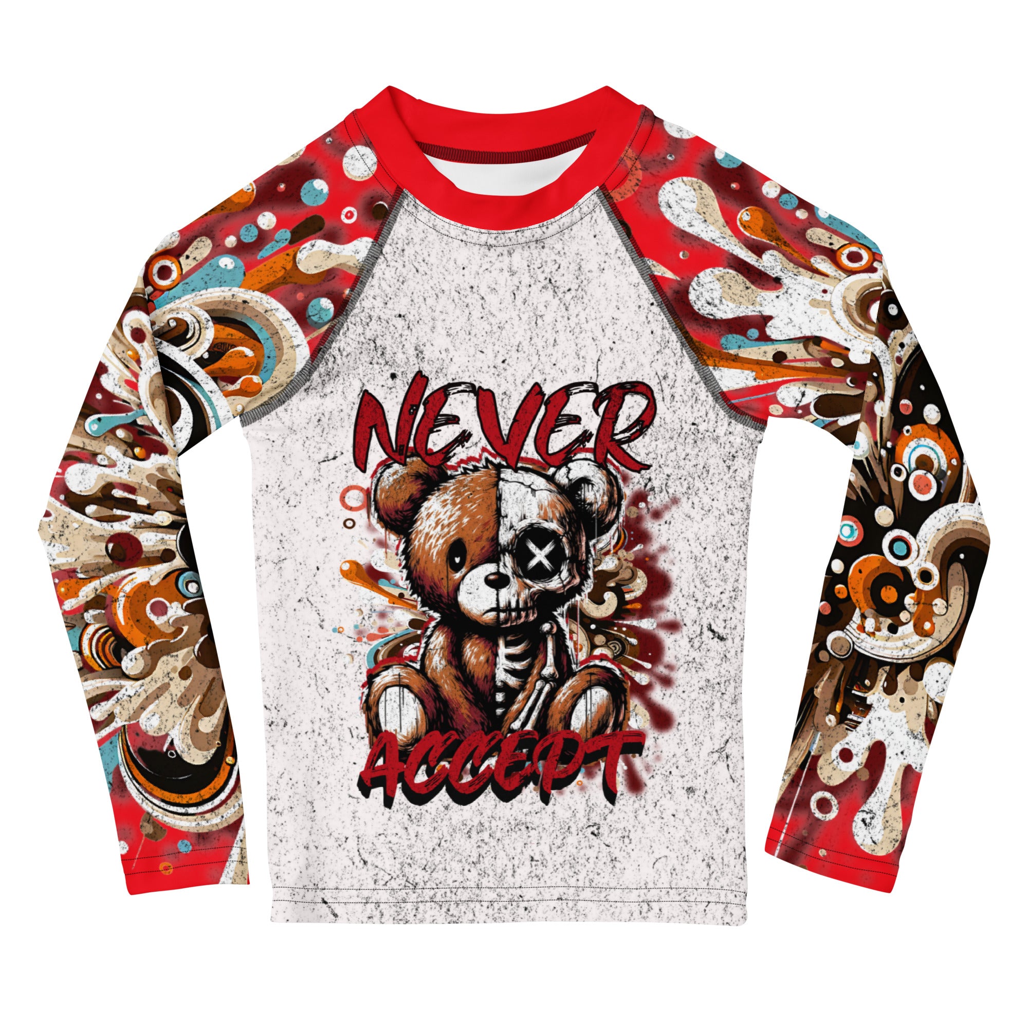 Never Accept Defeat Kids’ Rash Guard