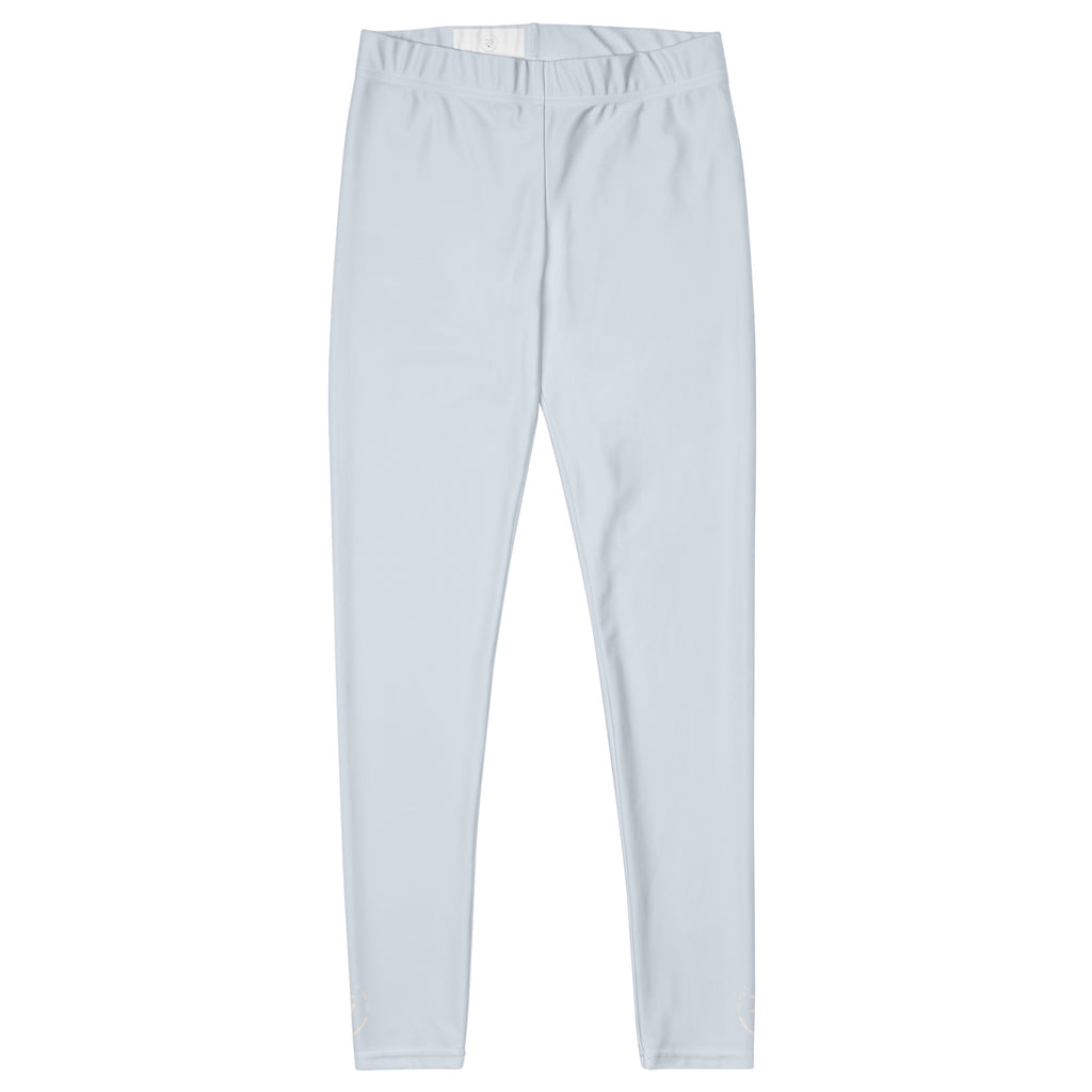 Light blue Roll Gear leggings – front view, 4-way stretch microfiber fit