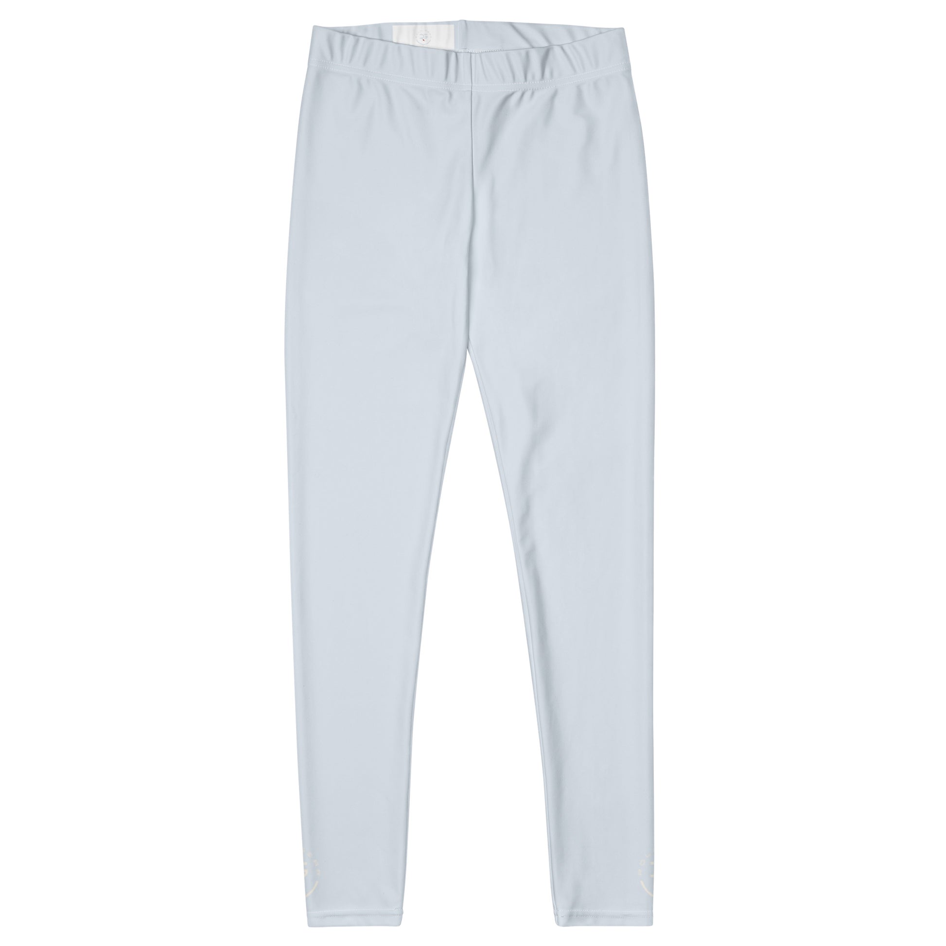 Light blue Roll Gear leggings – front view, 4-way stretch microfiber fit