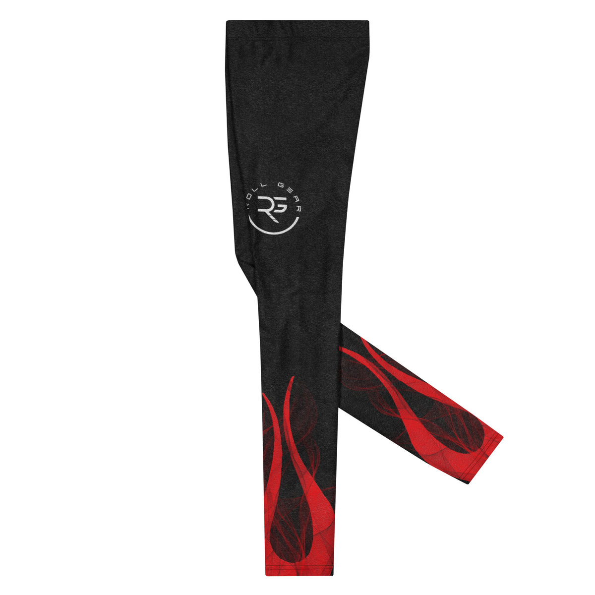 Spat Tool Firefighting Roll Gear – Men’s Fire Department Compression Spats – Black with Red F