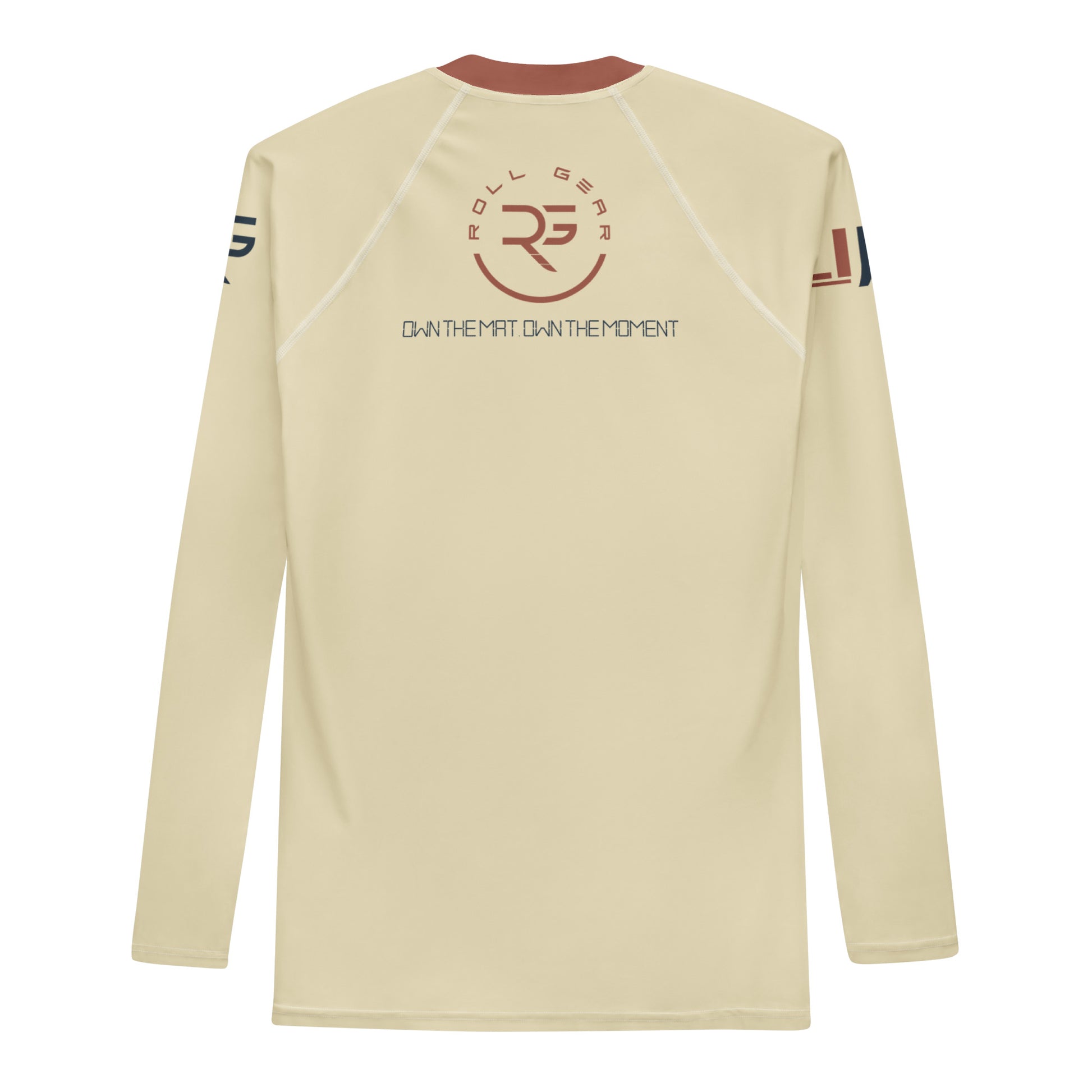 Retro-inspired long-sleeve rash guard with vintage colors and bold graphic accents. Designed for grappling and active wear with breathable, stretch performance fabric. Roll gear 