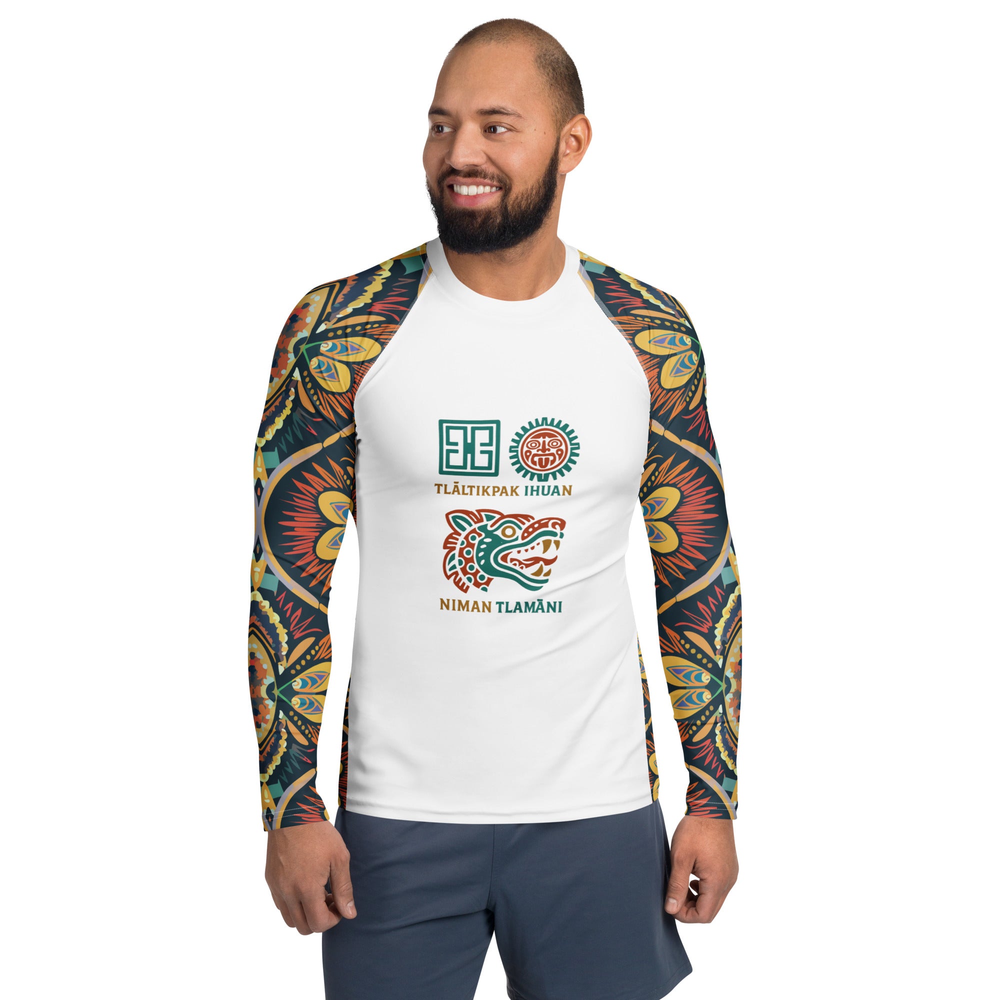 Aztec Warrior Rash Guard – Tlaltikpak | Niman Tlamāni