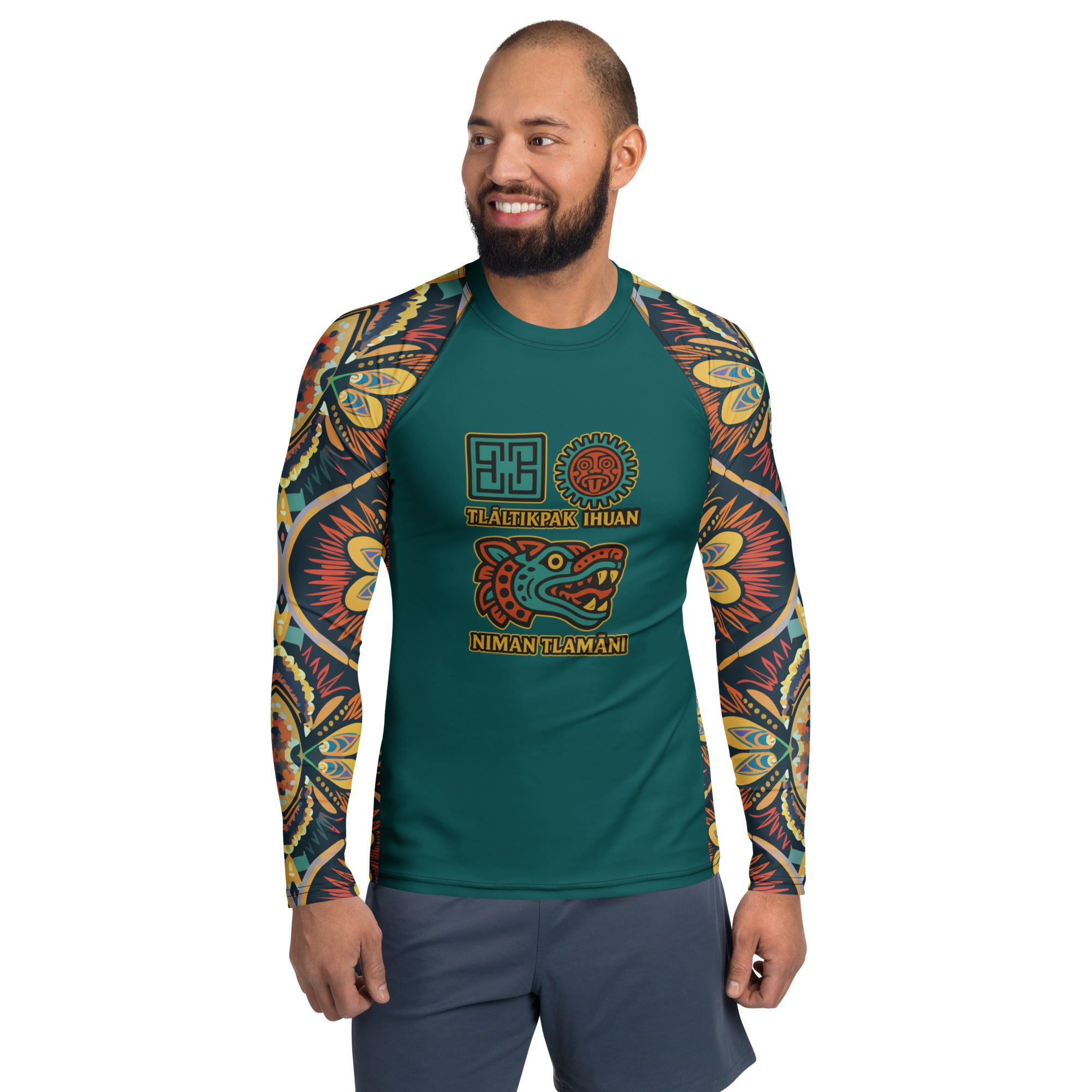 Aztec Warrior Rash Guard – Tlaltikpak | Niman Tlamāni