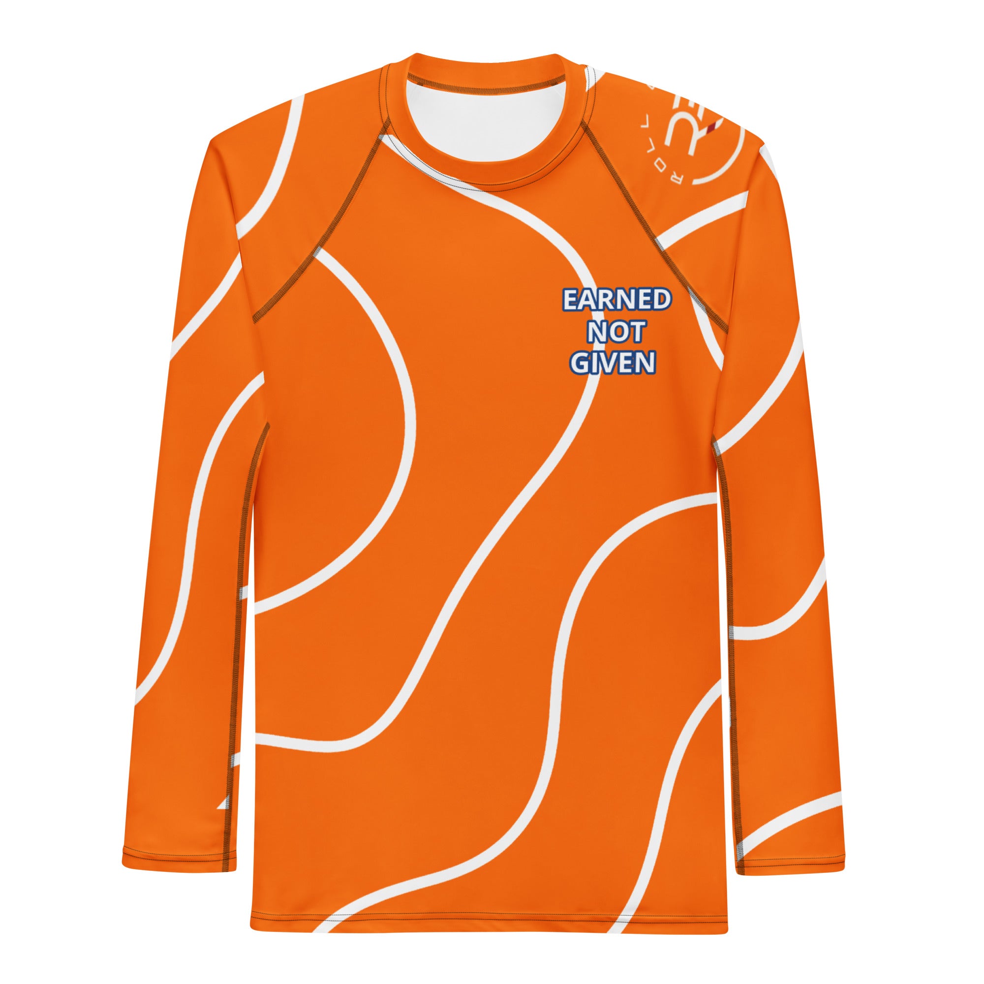 Orange with White Lines Rash Guard | Roll Gear™