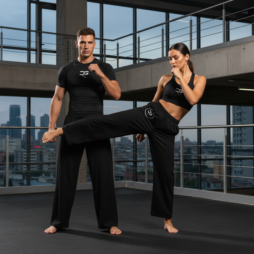 Roll Gear™ Wide-Leg Pants – Black Edition