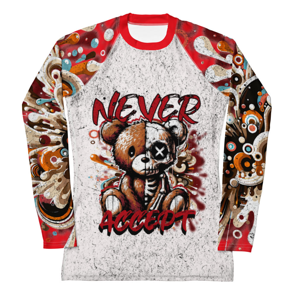 Never Accept Defeat Women’s Rash Guard