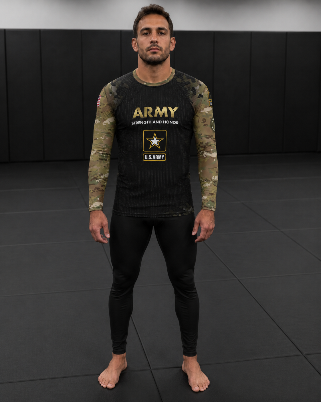 Men's Army Long Sleeve Rash Guard