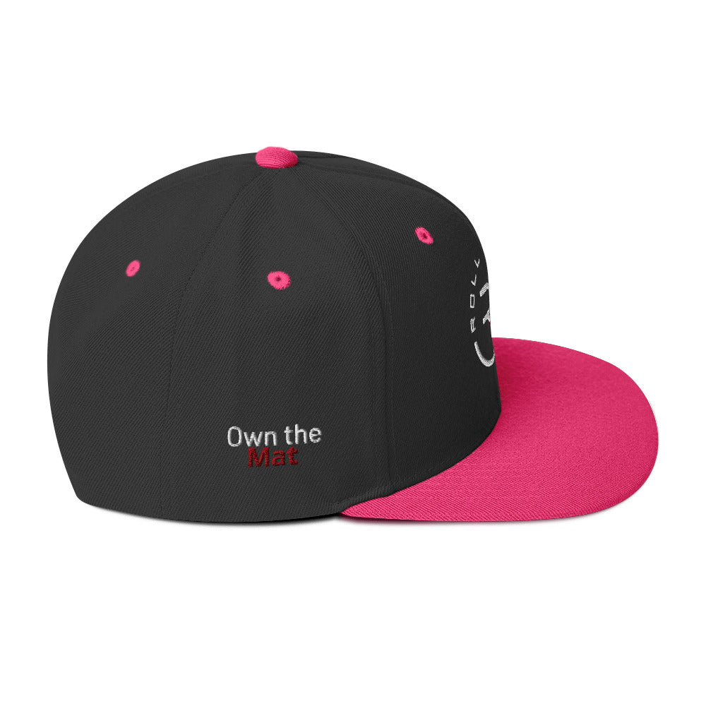 Athlete in Roll Gear pink-brim hat – streetwear style snapback for martial artists and fight fans