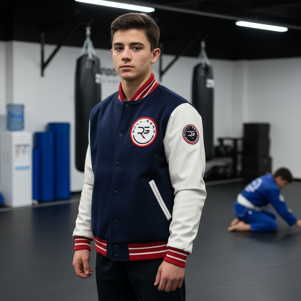 Roll Gear LLC Patch on Lettersman Jacket.